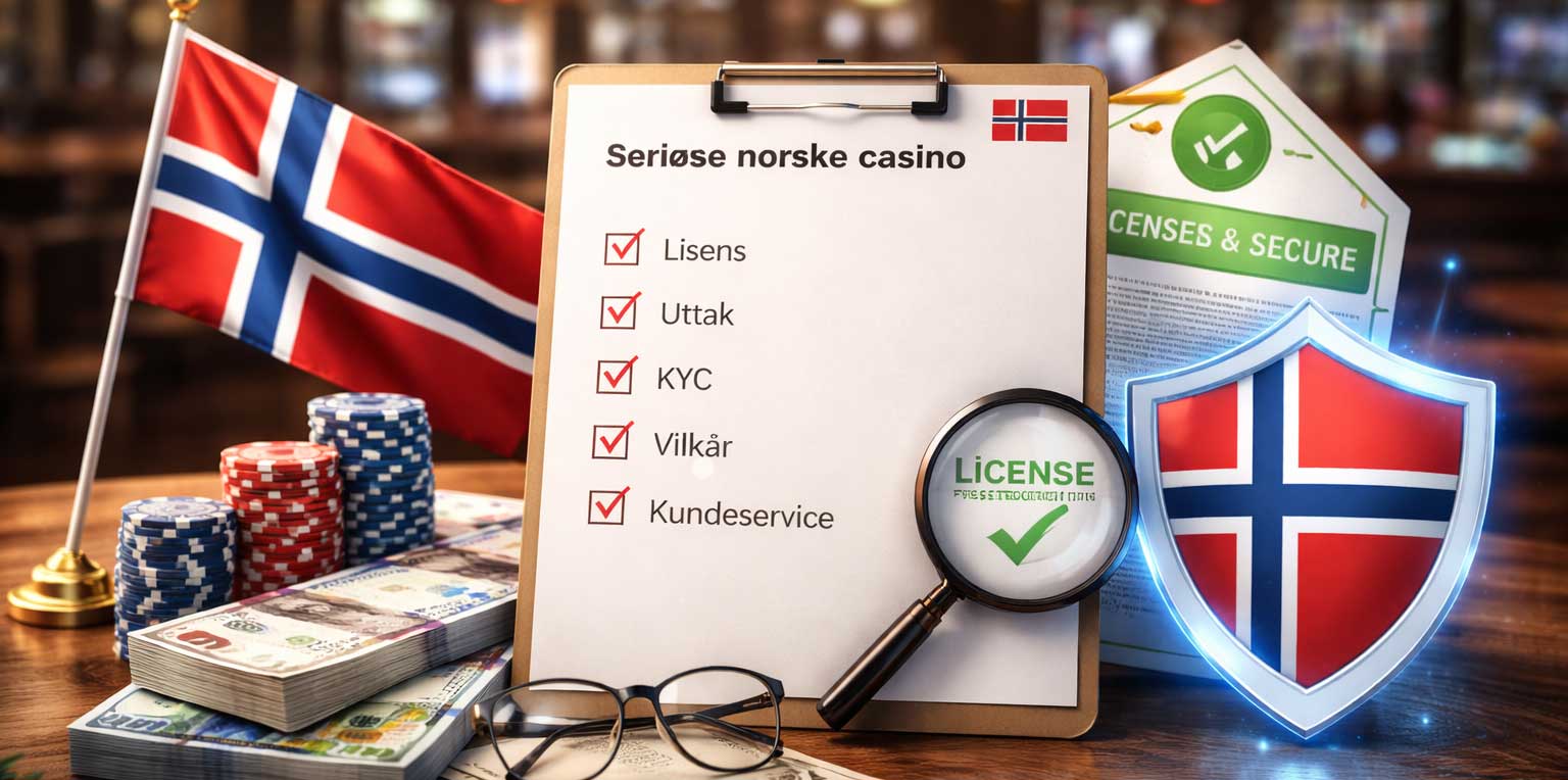 Seriøse norske casino – lisens, sikkerhet og uttak